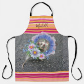 All Over Print Schort Streep Opossum Bloemen (Voorkant)