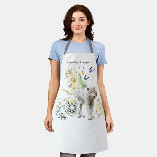 All-Over Print Schort Tiger (Gedragen)