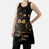 All-over print Schort uil zwart goud (Insitu)