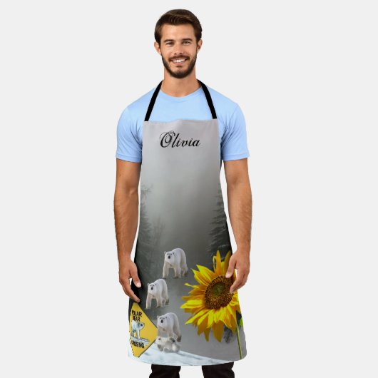 All Over Print Schort Zonnebloem Bloemen Polar Bee (Gedragen)