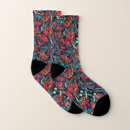All-Over-Print Socks voor japanse stijl Sokken (Paar)