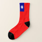 All Over Print Sokken met Taiwanese vlag (Links - buitenkant)