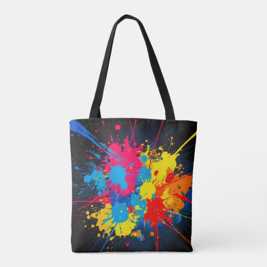All over print splatter vrouwen Canvas tas (Achterkant)