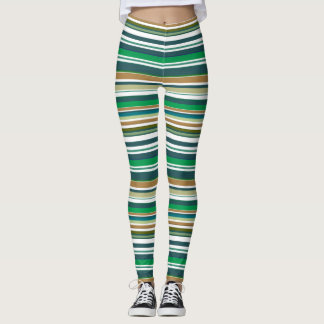 All-over print Striped Leggings
