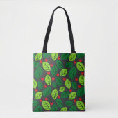 All-Over-Print Tas met bladeren en bessen (Voorkant)