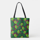All-Over-Print Tas met bladeren en bessen (Achterkant)