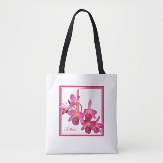 All-Over-Print Tas roze rode meloen-inktappels (Voorkant)