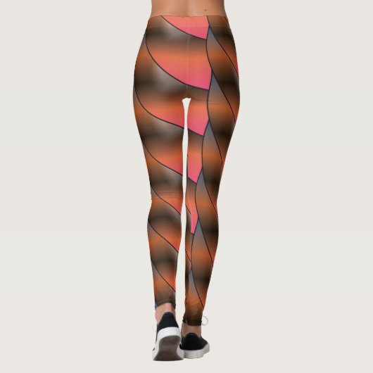 All-Over-Print trendy patroon Leggings (Achterkant)