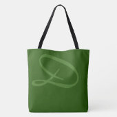 All-over-print twee-tonen groene canvas tas met na (Achterkant)