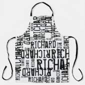 All-over Print White Schort met zwarte namen (Voorkant)