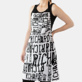 All-over Print White Schort met zwarte namen (Insitu)