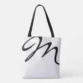 All-over-print witte medium canvas tas met BLK naa (Achterkant)