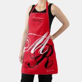 All over printed monogram red schort (Insitu)