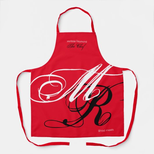 All over printed monogram red schort (Voorkant)
