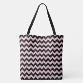 all-over-printed tote with chevron stripes + name bag (Achterkant)