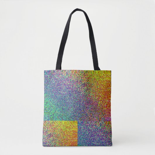 All-Over Rainbow Confetti Tote Bag (Voorkant)