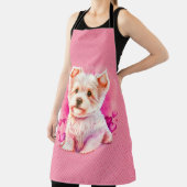 All-over roze op roze puppy Love Kitchen Schort (Insitu)