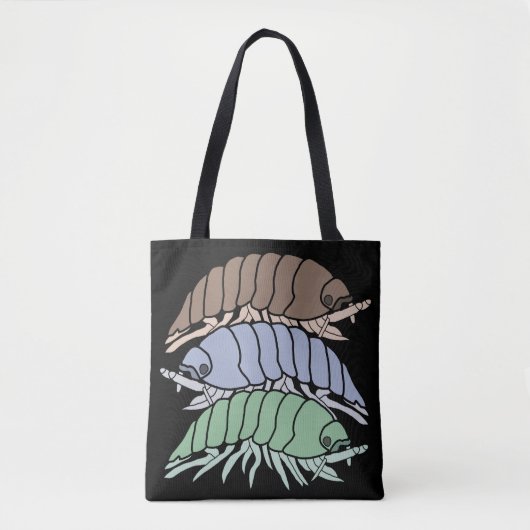 All-Over Tote - 3 Pissebedden (zwart) Bag (Voorkant)