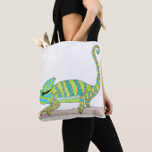 All-Over Tote - Groene Kameleon (wit) Bag (Dichtbij)