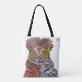 All-Over Tote - Grote Katachtigen (wit) Bag (Achterkant)