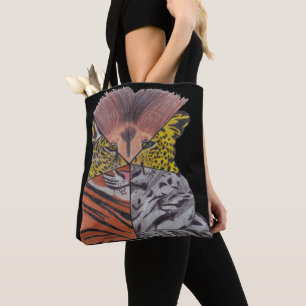 All-Over Tote - Grote Katachtigen (zwart) Bag