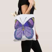 All-Over Tote - Paarse Vlinder (wit) Bag (Dichtbij)