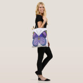 All-Over Tote - Paarse Vlinder (wit) Bag (Op model)