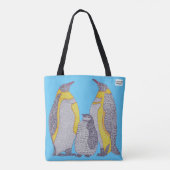 All-Over Tote - Pinguïnfamilie (lichtblauw) Bag (Achterkant)