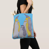 All-Over Tote - Pinguïnfamilie (lichtblauw) Bag (Dichtbij)