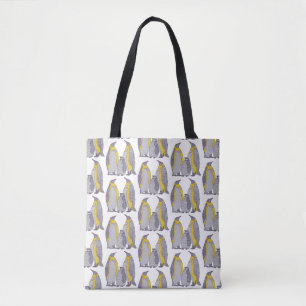 All-Over Tote - Pinguïnfamilie (patroon wit) Bag