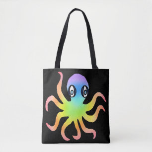 All-Over Tote - Regenbocht Octopus (zwart) Bag
