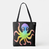 All-Over Tote - Regenbocht Octopus (zwart) Bag (Achterkant)