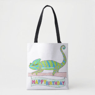 All-Over Tote - Verjaardag Kameleon (wit) Bag