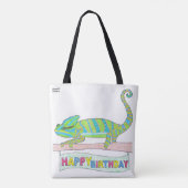 All-Over Tote - Verjaardag Kameleon (wit) Bag (Achterkant)