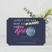 All Panic No Disco 70s Party Ticket Kaart (Staand voorkant)