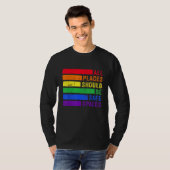 All Places Should Be Safe Spaces Gay Pride Ally LG T-shirt (Voorkant volledig)