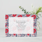 All Purpose Algemene Rood Wit Blauw Bloem Feest Kaart (Staand voorkant)