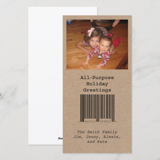 All Purpose Holiday-fotokaart Feestdagenkaart (Voorkant / Achterkant)