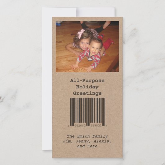 All Purpose Holiday-fotokaart Feestdagenkaart (Voorkant)