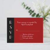 All Purpose Red en Black RSVP-reactiekaart RSVP Kaartje (Staand voorkant)