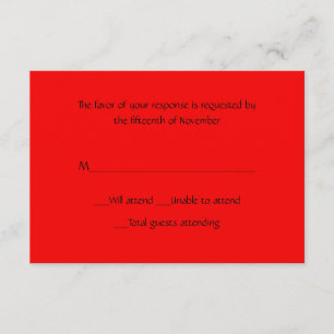 All Purpose Red-reactiekaart RSVP Kaartje