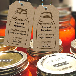 All-purpose Rustic Brown Canning Jar Hang Label Cadeaulabel