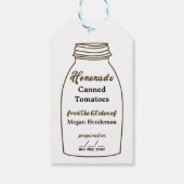 All-purpose Rustic Brown Canning Jar Hang Label Cadeaulabel (Achterkant)