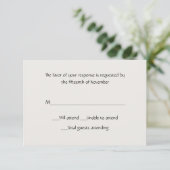 All Purpose Winter White-reactiekaart RSVP Kaartje (Staand voorkant)