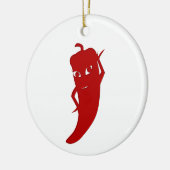 All Red Hot Pepper Diva Keramisch Ornament (Links)