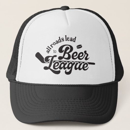 All Roads Lead to Beer League, Funny Hockey Trucker Pet (Voorkant)
