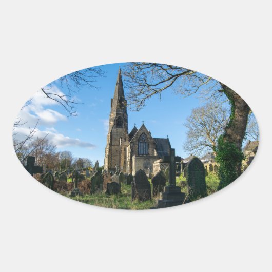 All Saints Church, Salterhebble Ovale Sticker (Voorkant)
