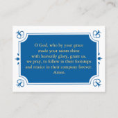 All Saints’ Day Catholic Prayer Card Plaatskaartje (Achterkant)
