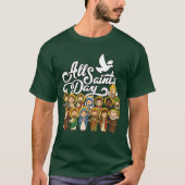 All Saints Day Catholic St Joseph Mary Therese Mic T-shirt (Voorkant)