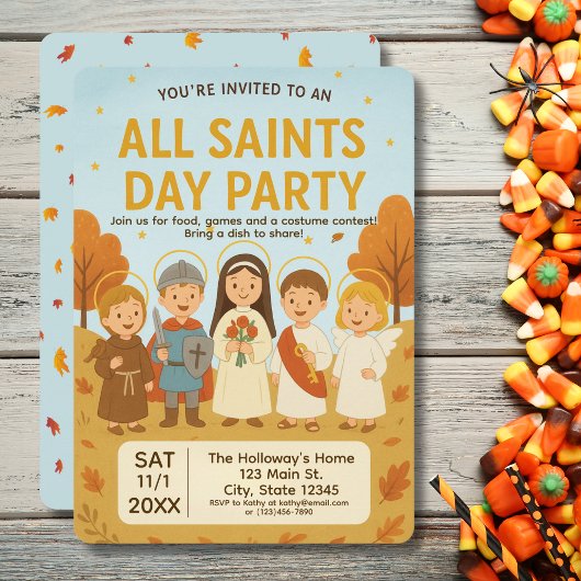 All Saints Day Kostuum Party Uitnodiging